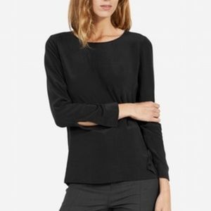 Everlane Black Silk Long-Sleeve Tee